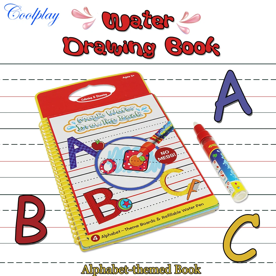 Aliexpress.com : Buy Coolplay Water Drawing Book Coloring Book Doodle with 1 Magic Pen Painting ...